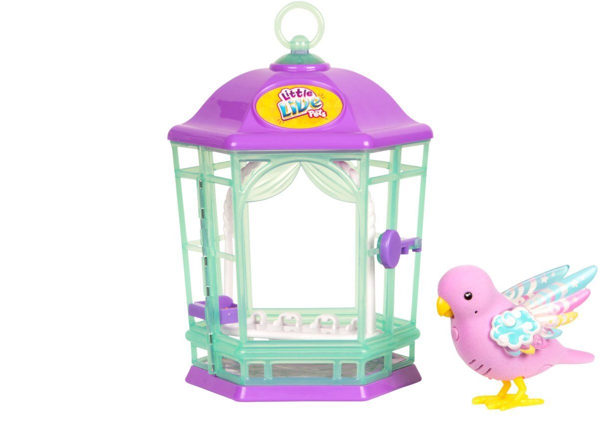 matjarii Little Live Pets Bird With Cage Rainbow Glow Childrens Toy Jordan