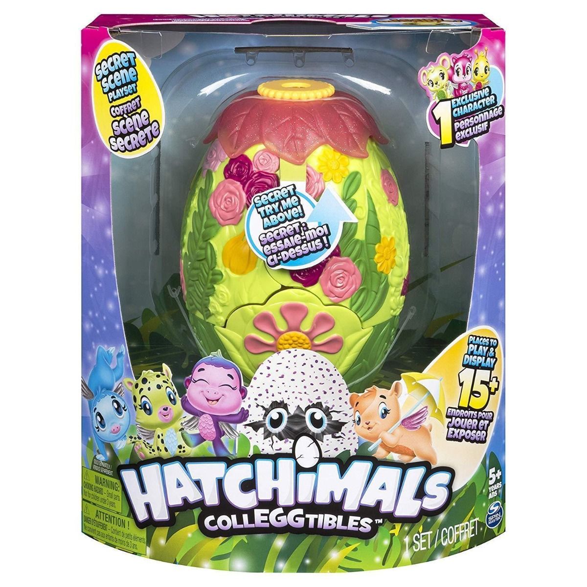 Hatchimals CollEGGtibles Glittering Garden Secret Scene Childrens Playset 5 New 