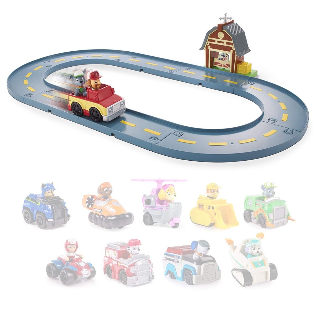 Paw patrol rocky's barn rescue track set top