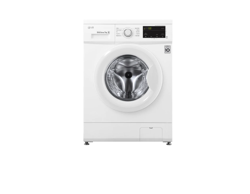 matjarii LG Front Load Washer 7 Kg 6 Motion Direct Drive Smart Diagnosis White Jordan