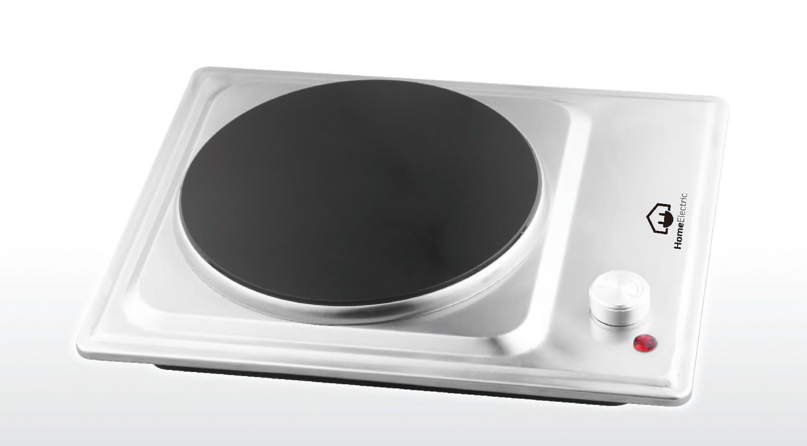 HOME ELECTRIC Hot Plate 1 Burner 1500W - Stainless Steel 
