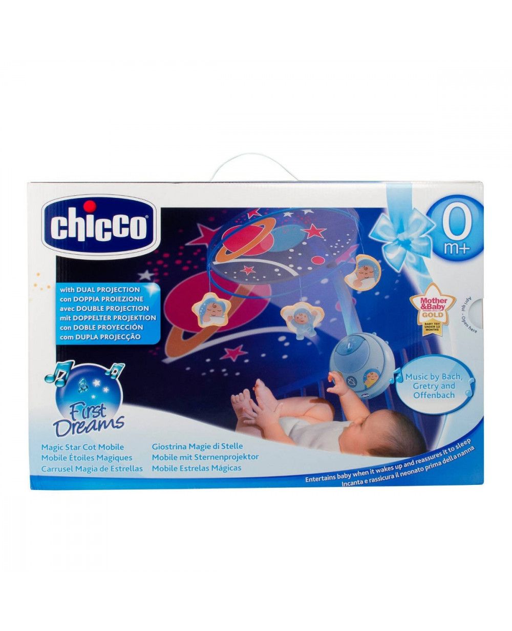 matjarii Chicco First Dreams Magic Stars Cot Mobile Blue Jordan