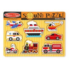 Melissa & Doug Vehicles Sound Puzzle - 8 Pieces