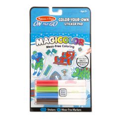 Melissa & Doug Color Your Own Sticker Pad Vehicles, Sports, And Dinosaurs