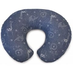 Chicco Boppy Breast Feeding Pillow Cotton Denim Animals
