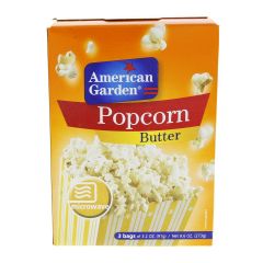 American Garden Microwave Popcorn Butter 2 x 273g