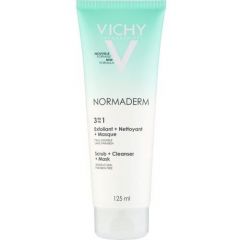 Vichy Normaderm Triple Action 3 In1 Cleanser Facial Scrub  125ml