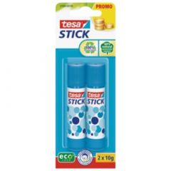 Tesa EcoLogo Stick Glue Stick, 2 x 10g, Blue