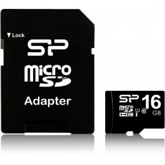 Silicon Power Memory Card microSDHC 16GB + Adapter