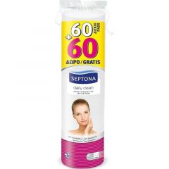 Septona Face Cotton Round Pads 60 Pads+60 FREE