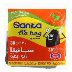 Sanita Tie Garbage Bags 30 gallon, 30 Medium Bags 