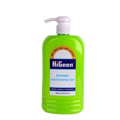 HiGeen Advanced Anti-Bacterial Hand Sanitizer Gel, 1000 ML Pump Bottles in  Lemon Verbena Fragrances