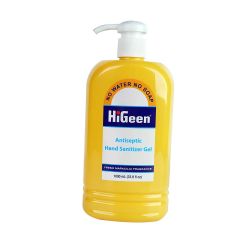HiGeen Advanced Anti-Bacterial Hand Sanitizer Gel, 1000 ML Pump Bottles in Fresh Maracuja Fragrances