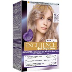 LOréal Paris Excellence Ash Supreme AntiBrass Permanent Hair Colour, 9.12 Cool Pearl Very Light Blonde, 250 ml