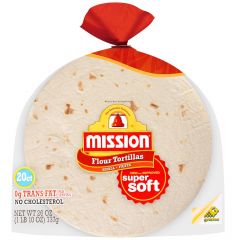 Mission wheat flour tortilla 20 pieces x 20 cm