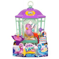 Little Live Pets Bird With Cage-Rainbow Glow Childrens Toy