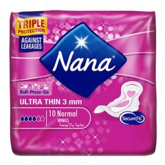 Nana Ultra Thin 3mm With Normal Wings, 10 Pads