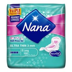 Nana Ultra Thin 3mm Long Wings, 8 Pads