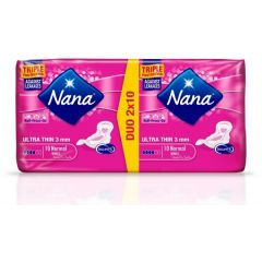 Nana Ultra Thin 3mm With Normal Wings,  10 Pads X 2