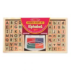Melissa & Doug Wooden Alphabet Stamp Set 