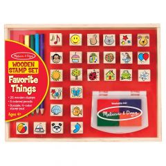 Melissa & Doug Wooden Favorite Things Stamp Set