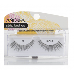 Andrea Strip Lashes 45 Black Eyelashes 