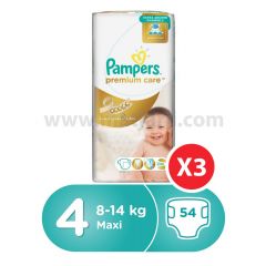 Pampers premium care, Size 4, Maxi, 8 - 14 kg, 162 Diapers