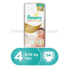 Pampers premium care, Size 4, Maxi, 8 - 14 kg, 54 Diapers