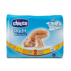 Chicco Diapers Dry Fit Advance - Size 2 Mini 3-6Kg - 25 Pieces
