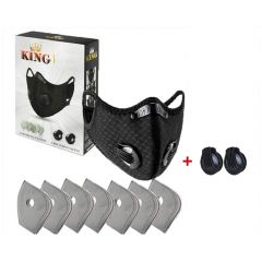 KN95 Sport Dust Mask With exhalation valves + Free 7 Filters + Free 2 Valves 