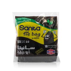  Sanita tie bag 18 bag extra large, 55 Gallons