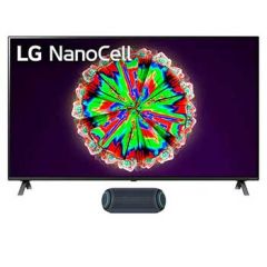  LG NanoCell TV 55 Inch NANO80 Series, Cinema Screen Design 4K Active HDR WebOS Smart AI ThinQ Local Dimming