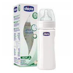 chicco "Nature Glass 240 Ml Bottle - Silicone - Regular Flo
