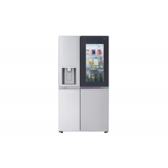LG InstaView™ ThinQ™ 674L Side by Side Refrigerator, UVnano™, LINEARCooling™, ThinQ™ in Silver color