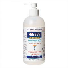 HiGeen Gel Anti-Bacterial Hand Sanitizer Pump 500 ml 