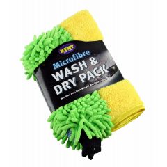 Kent Q2459 Car Care Microfibre Wash and Dry Pack