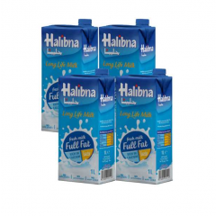 Halibna Milk Full Cream 1 liter pack (4 pieces)