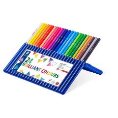 Staedtler Ergosoft Colored Pencils, Set of 24 Colors in Stand-up Easel Case