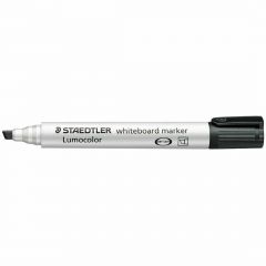 Staedtler Lumocolor Whiteboard Drywipe Marker Pens Chisel Tip, Black