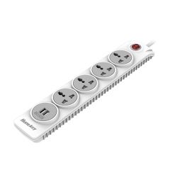 Huntkey 4-Outlet Power Strip, 2 USB Ports. 3m Cable, SZN507